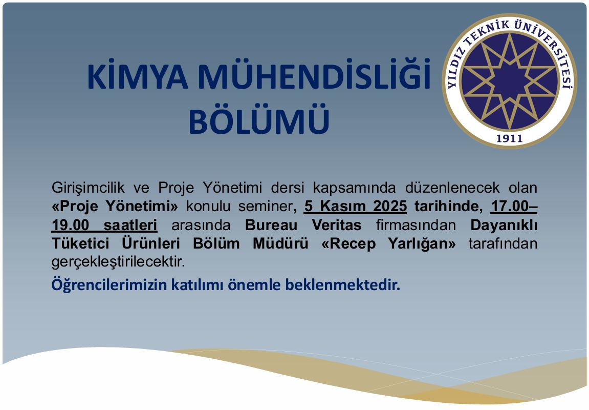 Girişimcilik ve Proje Yönetimi- Seminer 2025